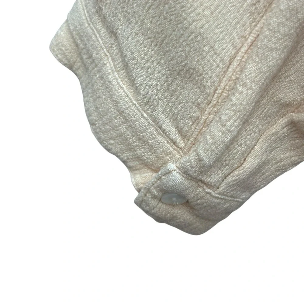 FREE PEOPLE Snap Out Of It Top  Women's Size X-SMALL XS Beige Boho‎ Hippie